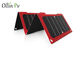 Przenośna ładowarka solarna 4-krotne mobilne ogniwo fotowoltaiczne w kolorze czerwonym