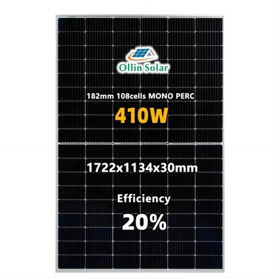Pełny czarny panel fotowoltaiczny Mono Perc 9bb PV do domowego układu słonecznego