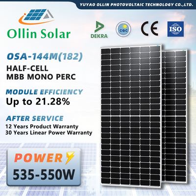 Monokrystaliczny panel słoneczny 560 W 144 ogniwa 182 mm 10 bb Mono 560 W