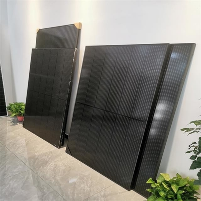 kupować WSZYSTKIE czarne panele słoneczne Mono 550w 555w, 560w panele słoneczne w pełni czarne z czarną ramą, tylny arkusz online manufacture