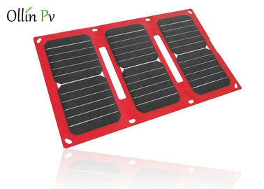 Przenośna ładowarka solarna 4-krotne mobilne ogniwo fotowoltaiczne w kolorze czerwonym